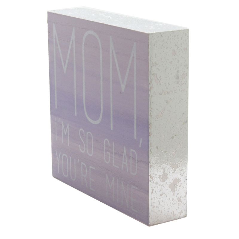Home Decor 6.0" ""Mom" Box Plaque Mother Day Free Standing  -  Wall Sign Panels