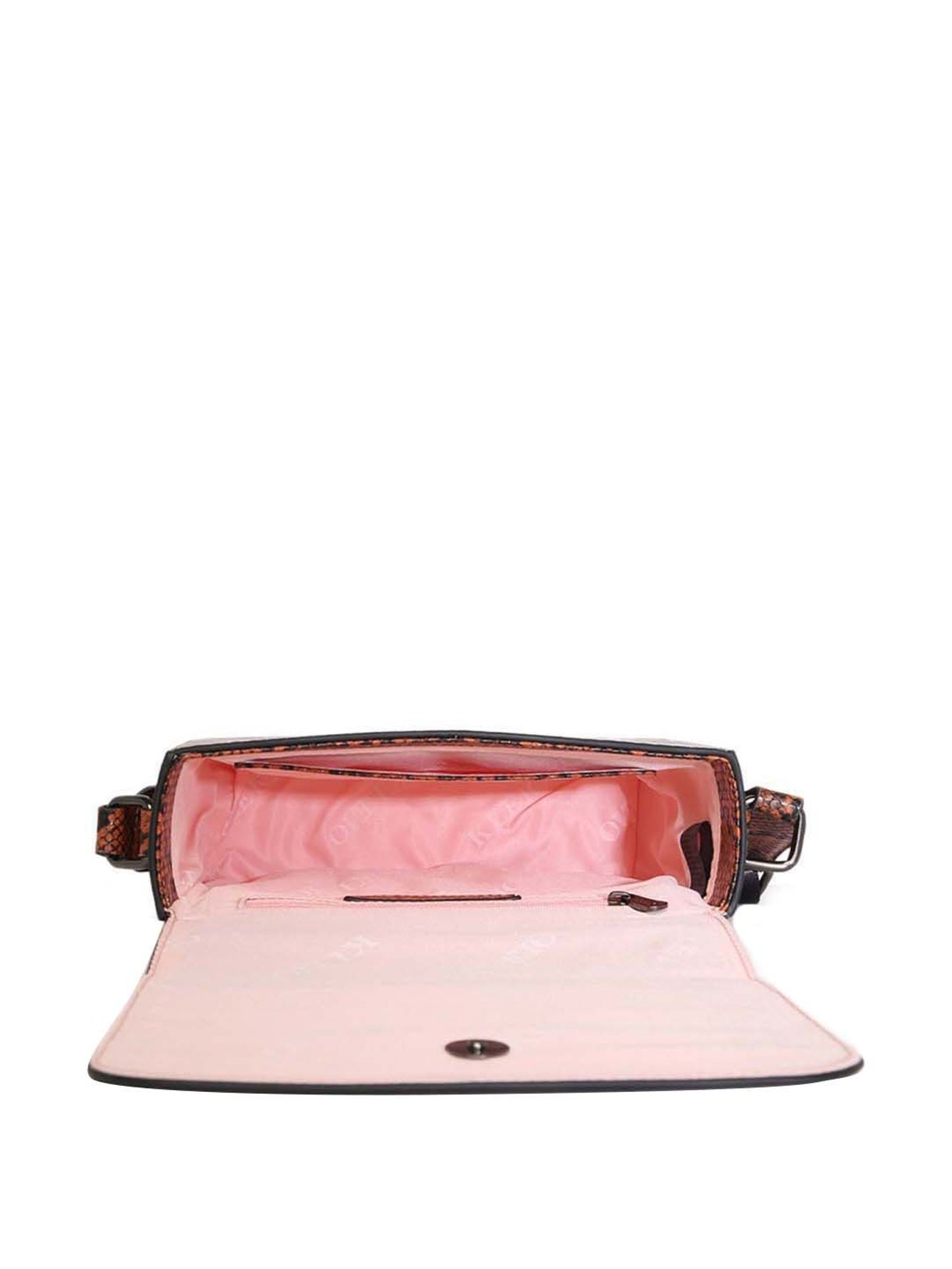 KLEIO Tan Textured Medium Sling Handbag