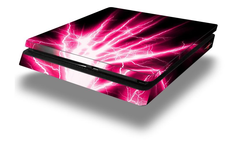 Lightning Pink Skin fits Sony PS4 Slim Gaming Console