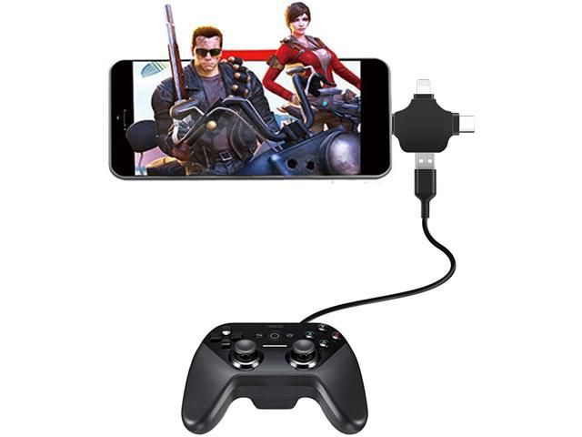 OTG Adapter, Compatible with Android/iPhone/iPad, Lightning/USB Type-C/Micro-USB to USB Camera Adapter for SD TF Card Reader, Keyboard, Mouse, U Disk, USB Flash Drive Silver