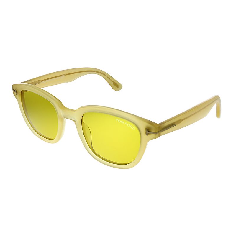 Tom Ford Garett  59E Unisex Square Sunglasses Yellow 49mm