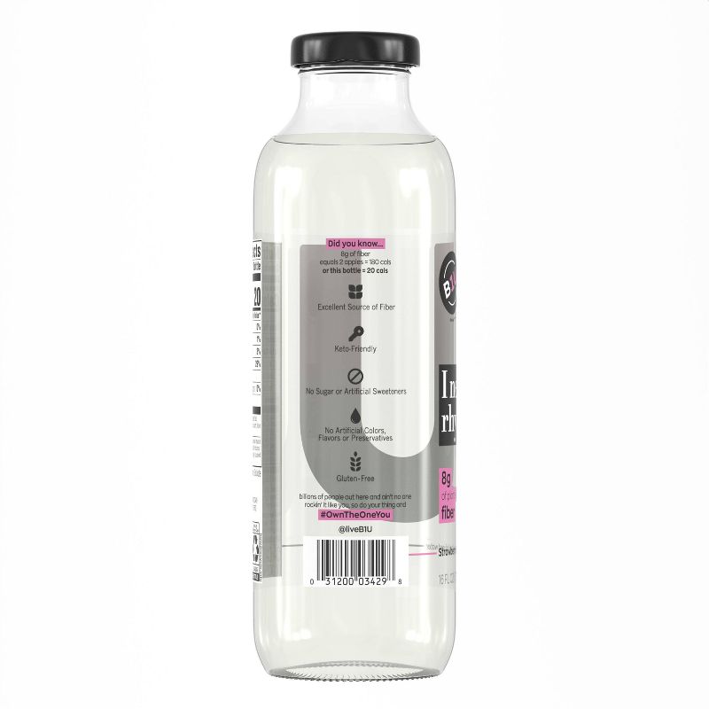 B1U Strawberry Basil Functional Fiber Water -16oz