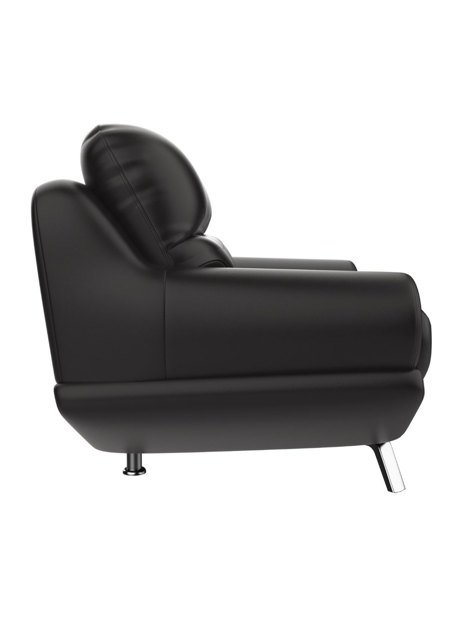 Godrej Interio Euro V2 Coffee Brown Leatherette 1 Seater Sofa