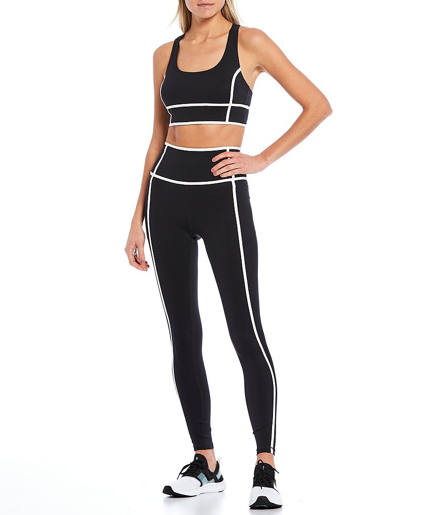 Antonio Melani Action High Waist Contrast Trim 28-Inch Legging