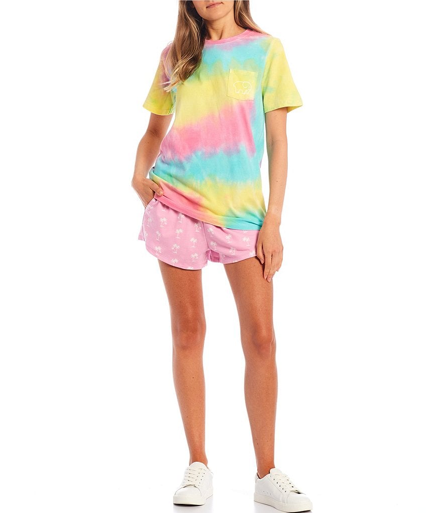 Ivory Ella Short Sleeve Tie Dye Logo Tee