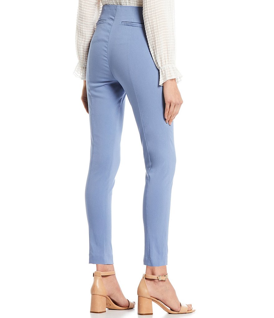 Takara High-Waisted Flat-Front Pull-On Skinny Pants