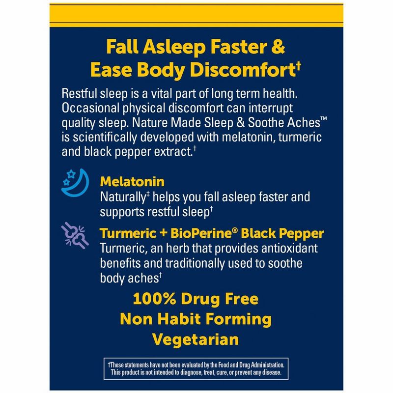 Nature Made Sleep & Soothe Aches Supplements - 50ct