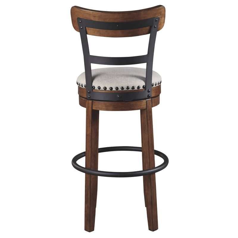 Tall Valebeck Upholstered Swivel Barstool Brown - Signature Design by Ashley