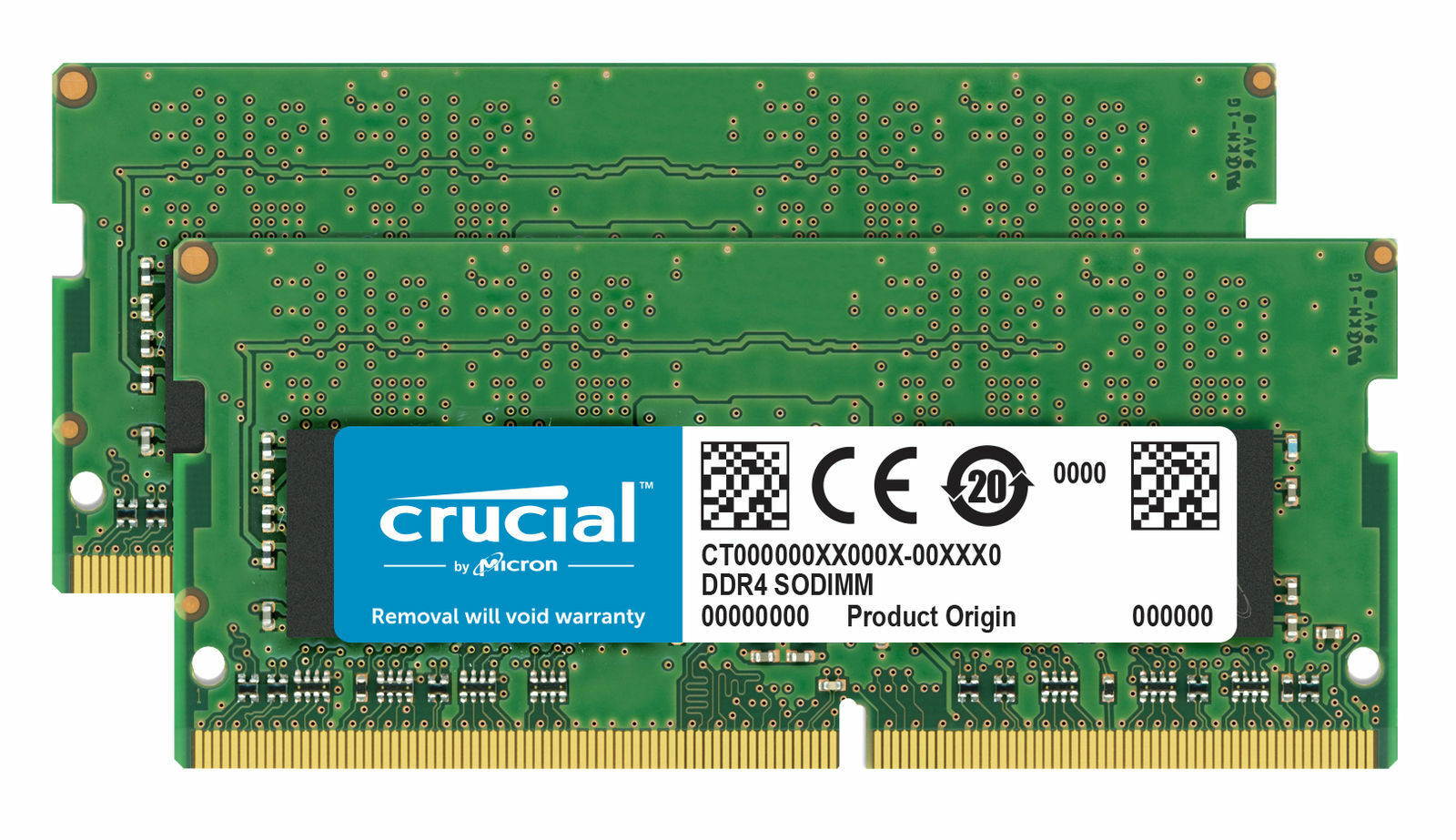 Crucial 32GB DDR4 KIT 2x 16GB 2666 MHz PC4-21300 SODIMM 260-Pin Laptop Memory