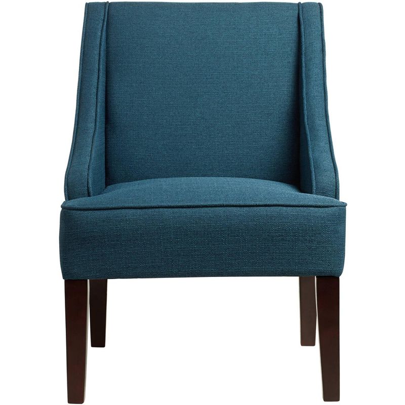 Elm Lane Dixon Blue Fabric Swoop Arm Chair