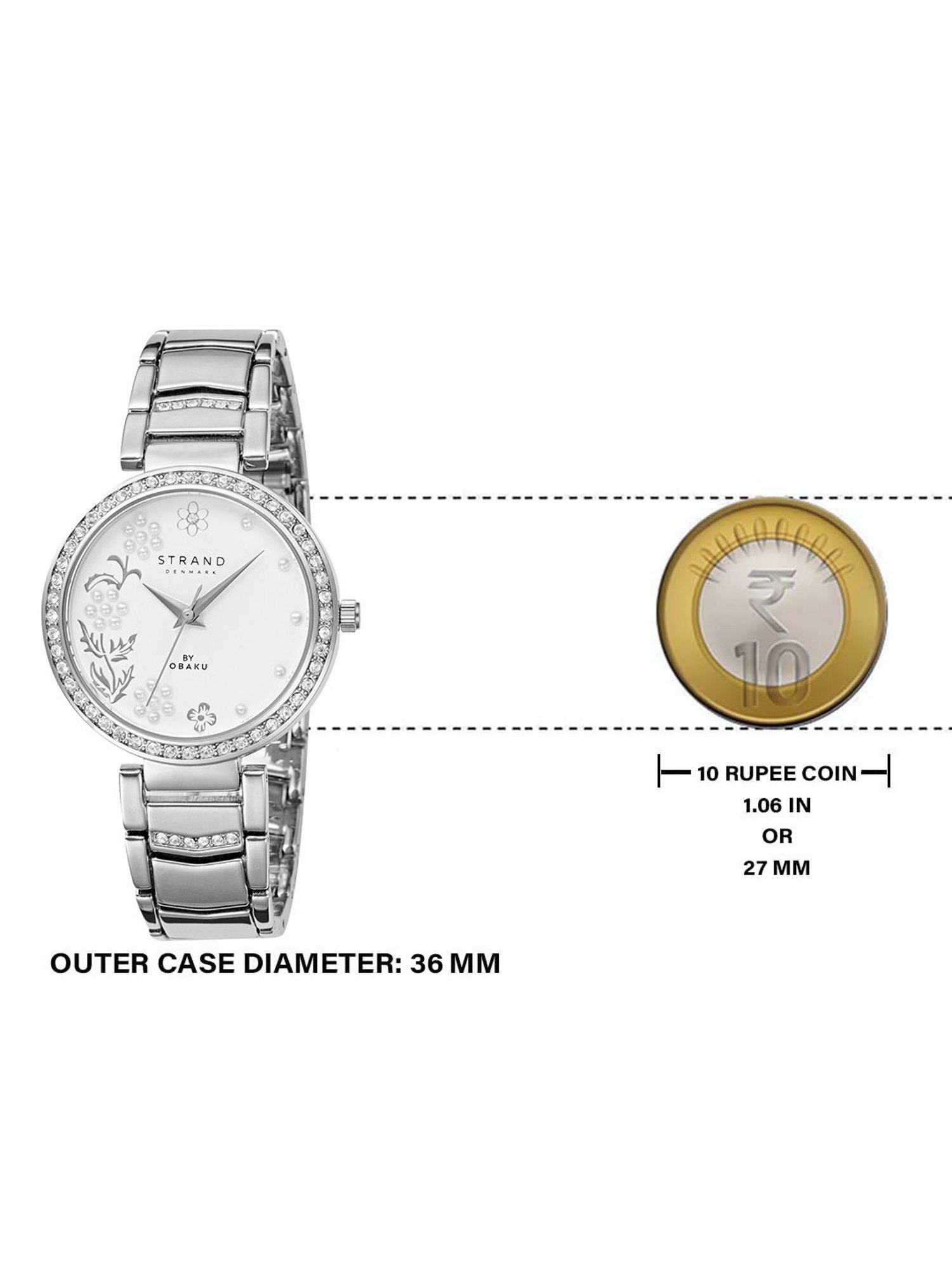 Strand By Obaku S713LHCWSC Pearl Brace Analog Watch for Women