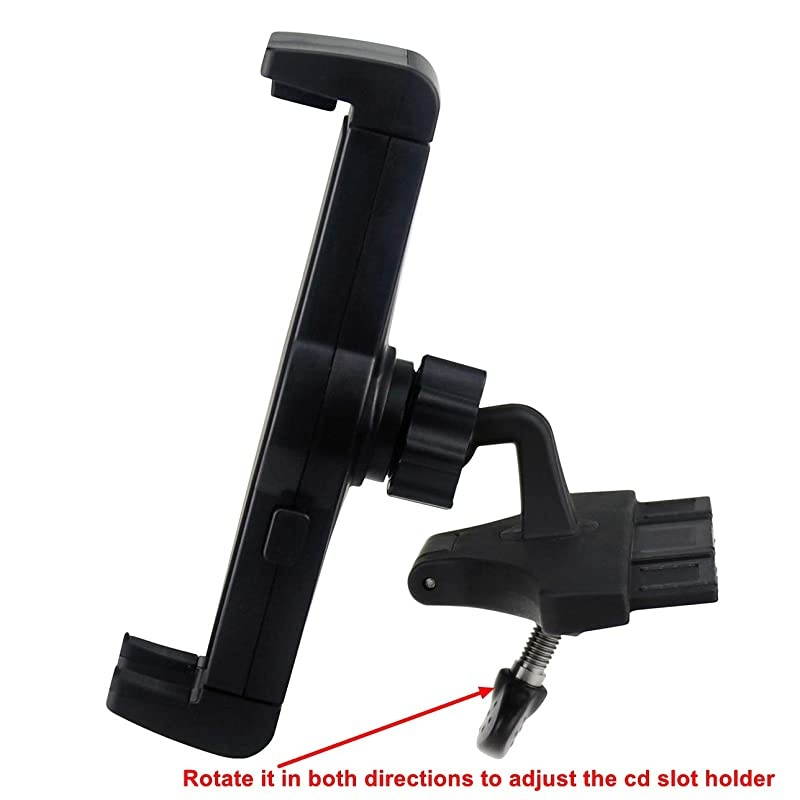 Universal Car Holder 2 in 1 TabletCell Phone CD Slot Player Car Mount Holder Cradle Bracket for 710 inches Tablets356 inches Mobile CellphonesSmartphonesGPSAdjustable 360 Rotation