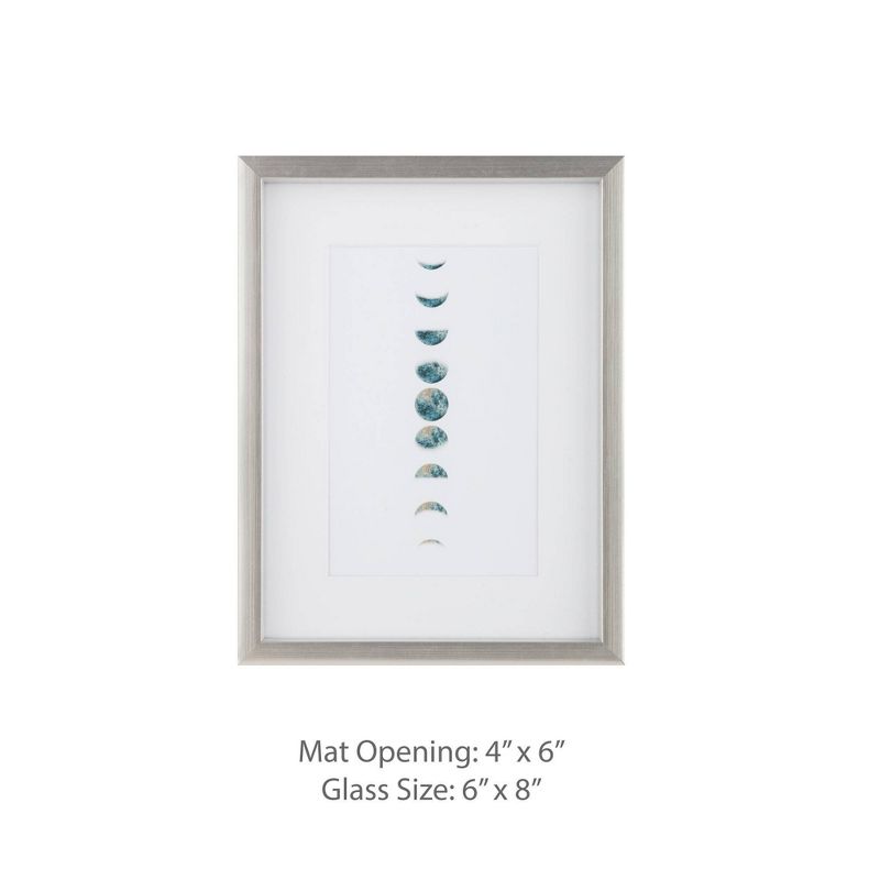 7pc Gallery Wall Frame Set with Decorative Art Prints and Hanging Template Silver - Gallery Solutions