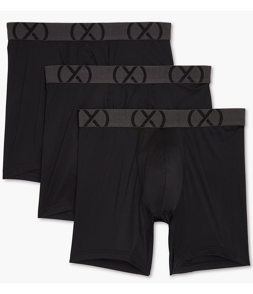 2(X)IST Sport Mesh Solid Black Trunks 3-Pack