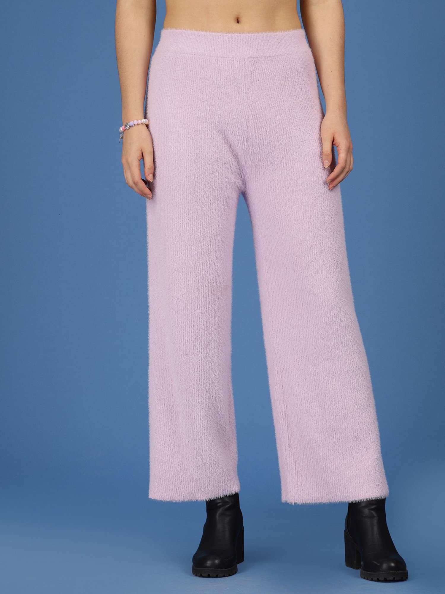 Mafadeny Mauve Regular Fit Mid Rise Palazzos