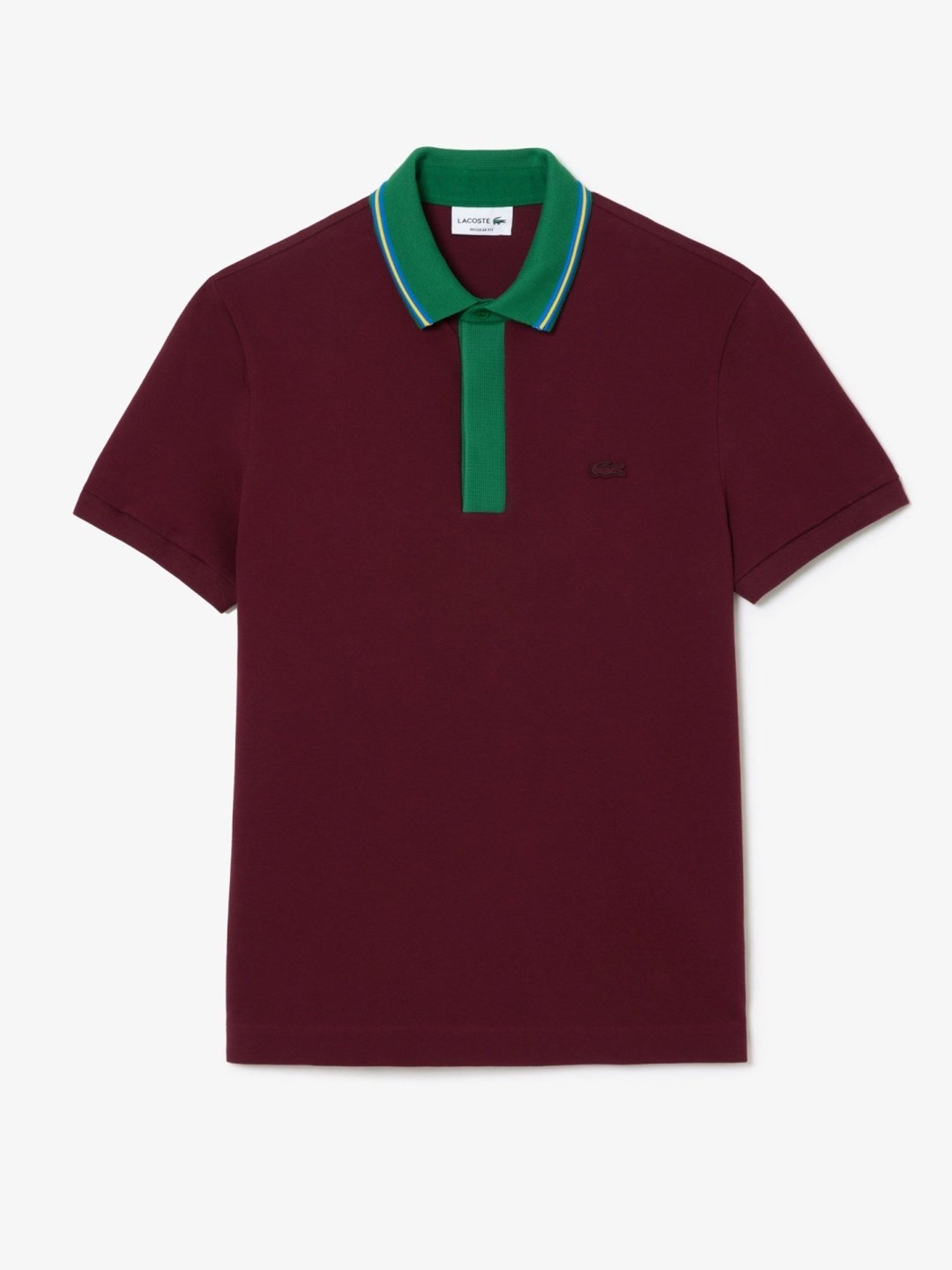 Lacoste Maroon Cotton Regular Fit Polo T-Shirt