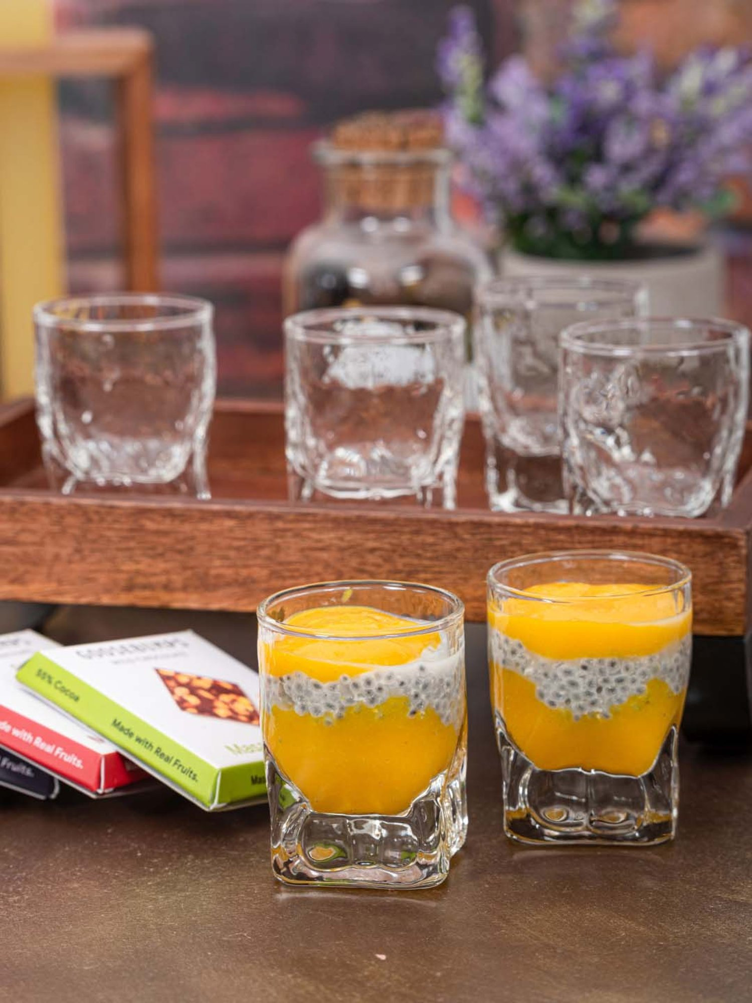 Goodhomes DUROBOR Transparent Glass Quartz Shot Glasses (70 ml) - Set of 6