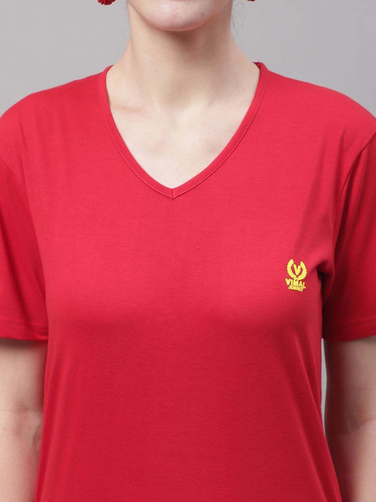 Vimal Jonney Red & Blue Cotton Sports T-Shirt - Pack Of 3