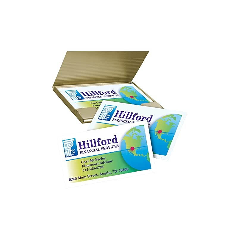 TwoSide Printable Clean Edge Business Cards for Inkjet Printers White Matte Pack of 120 28877