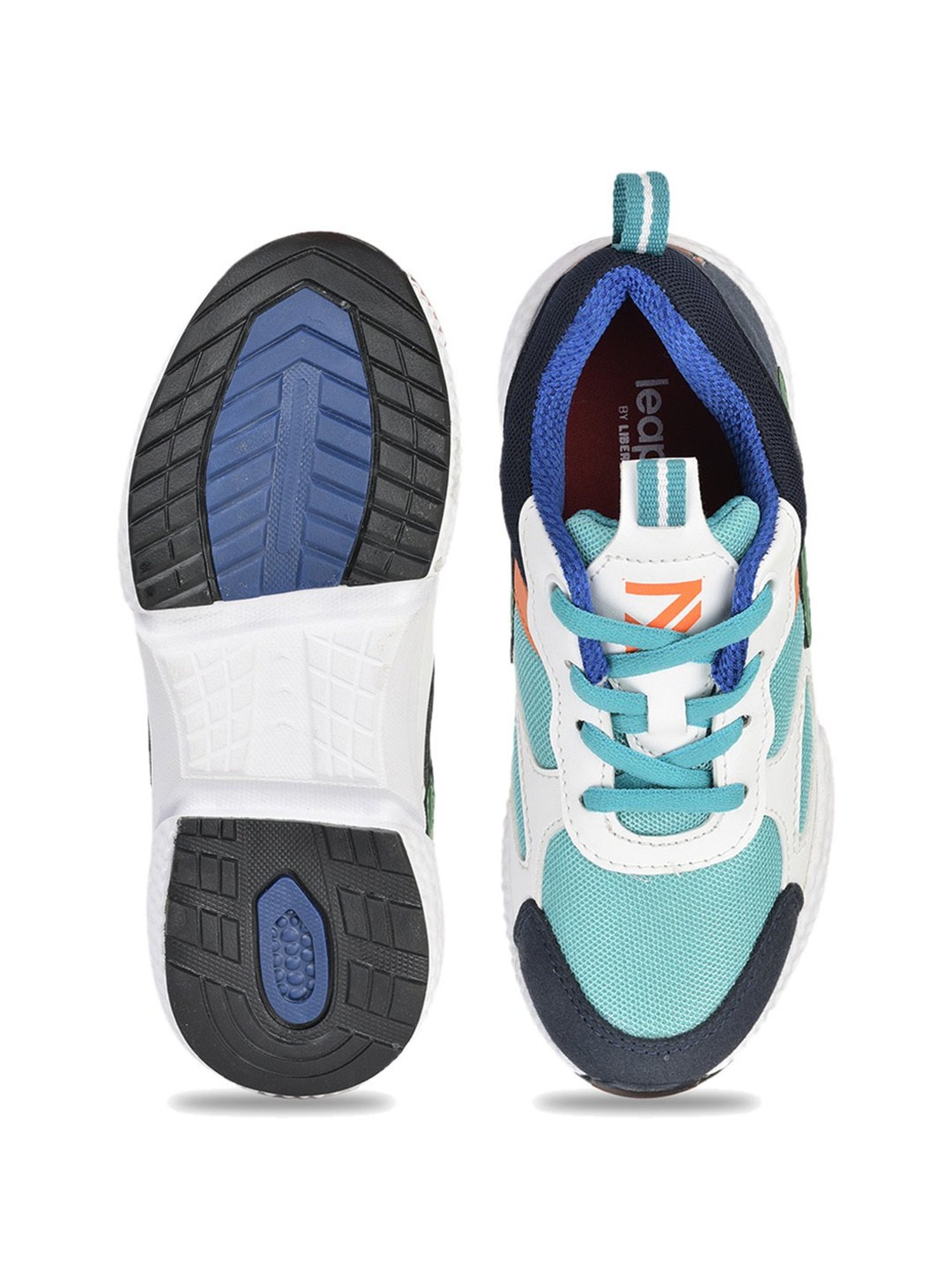 LEAP7X By Liberty Kids Blue & White Lace Up Shoes