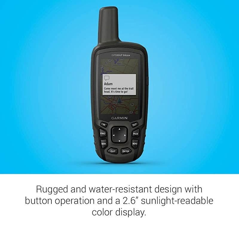 GPSMAP 64csx, Handheld GPS with Altimeter, Compass and 8 MP Camera, Preloaded with TopoActive Maps