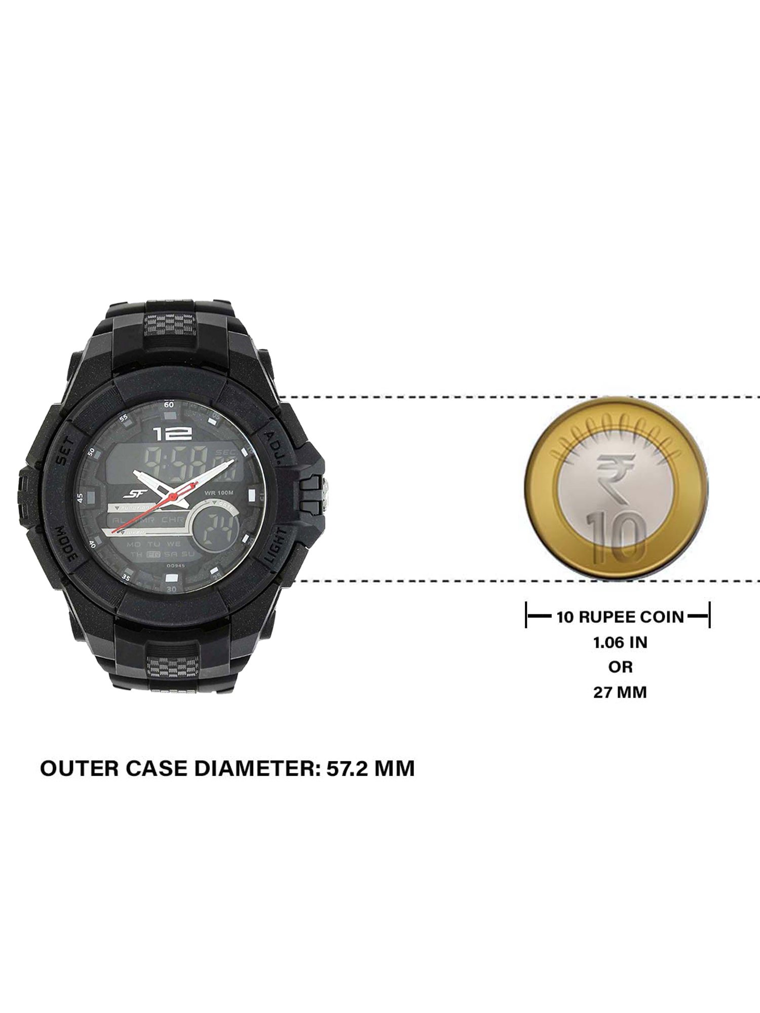 Sonata NP77027PP01 SF Ocean Series Analog-Digital Watch for Men