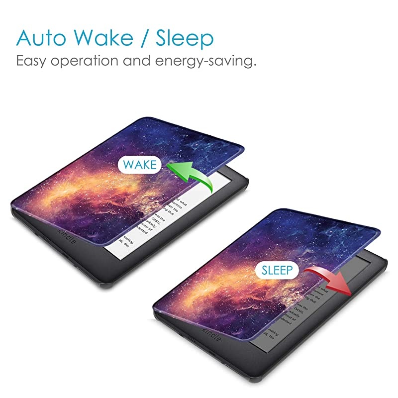 Slimshell Case for AllNew Kindle 10th Generation 2019 Release Lightweight Premium PU Leather Protective Cover with Auto SleepWake NOT Fit Kindle Paperwhite or Kindle 8th Gen Galaxy