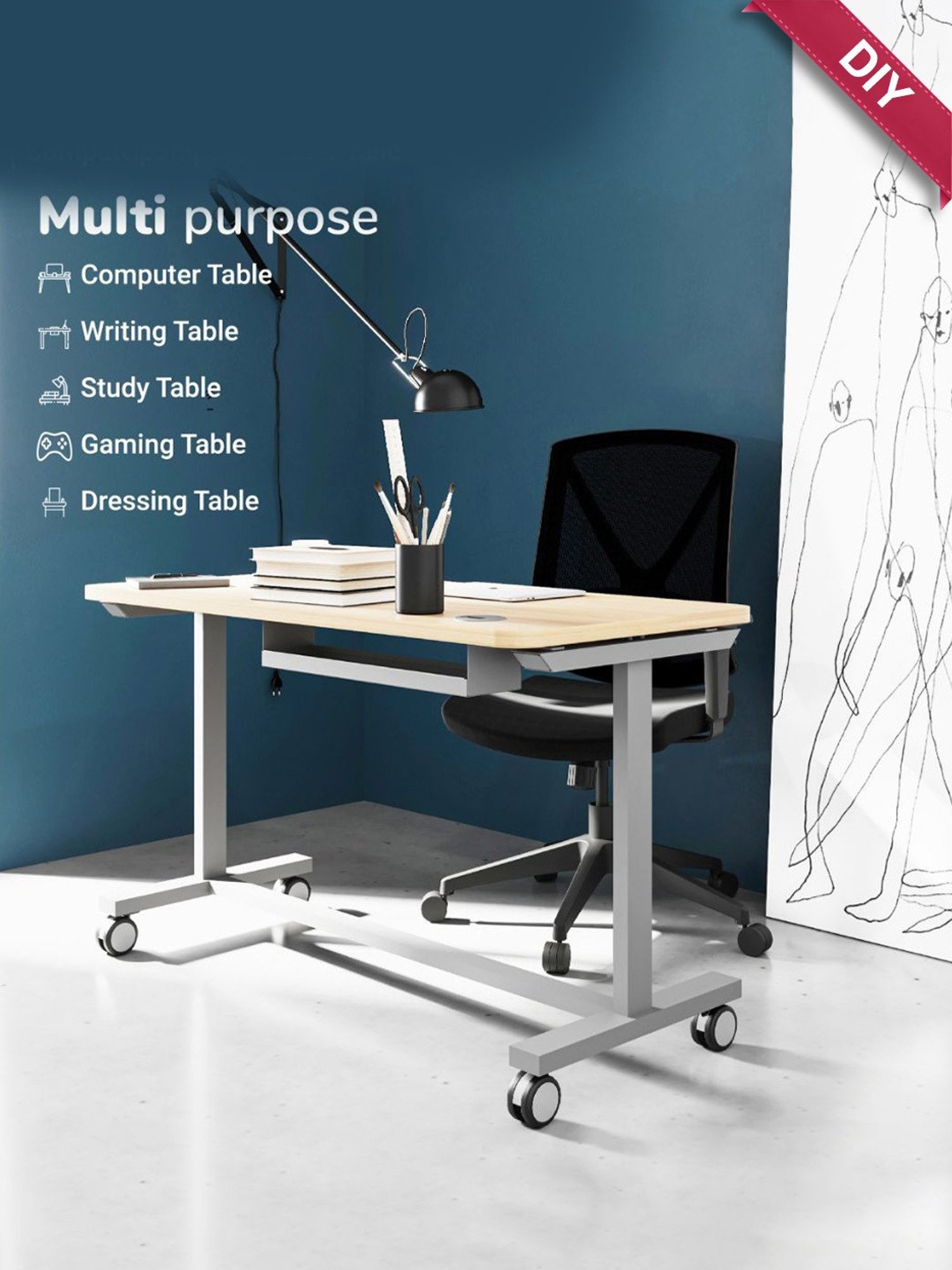 Durian Chaste Black Fabric Executive Chair