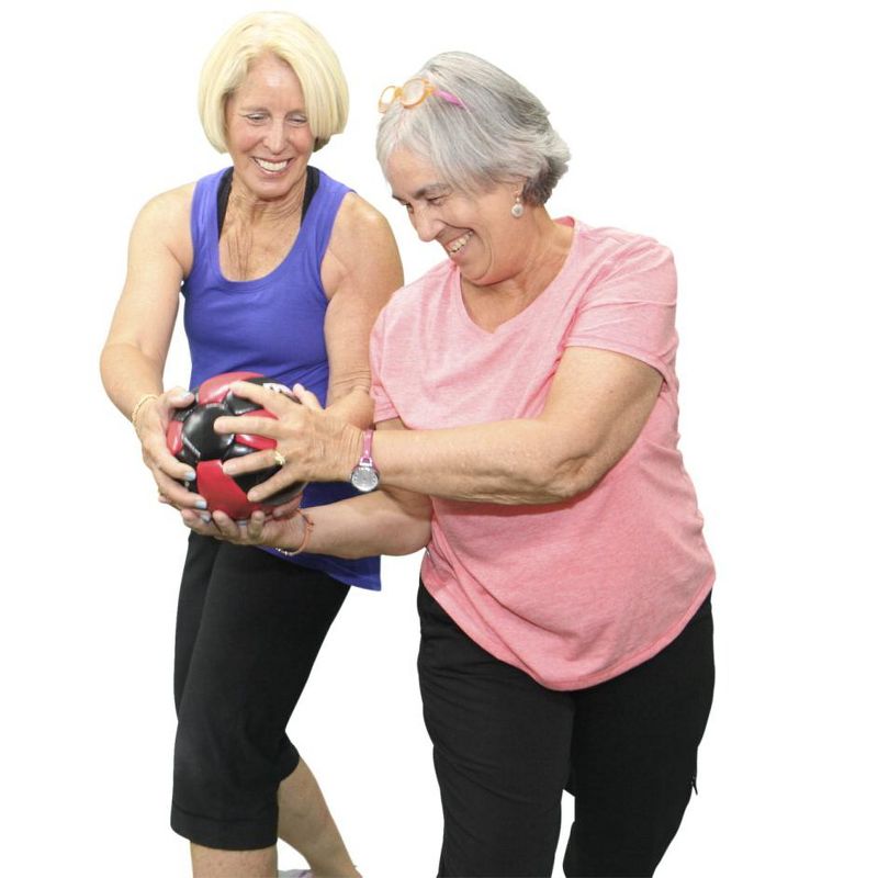 Sportime Strength Medicine Ball, 4-1/2 Pounds, Red and Black