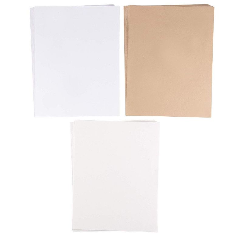 Sustainable Greetings 48-Sheet Stationery Paper, Tree-Free Handmade Paper for Letters Invitations, 120 GSM, 8.5x11"