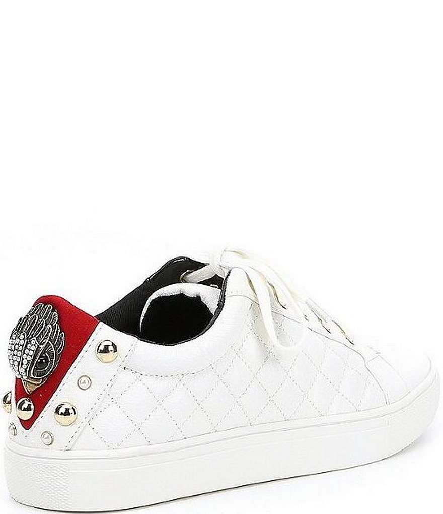 Kendall + Kylie Women's Anthracite Leopard EZORA 2.0 Low Top Lace Up Multi Sneakers