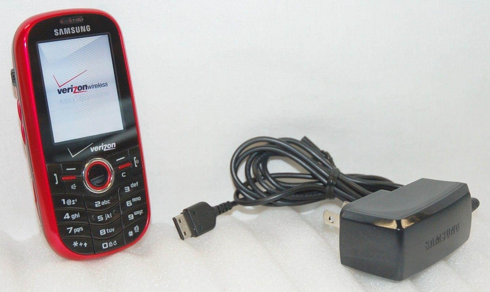 Samsung Intensity Verizon RED Slider Cell Phone SCH-U450 MicroSD vCast cam 1xRTT