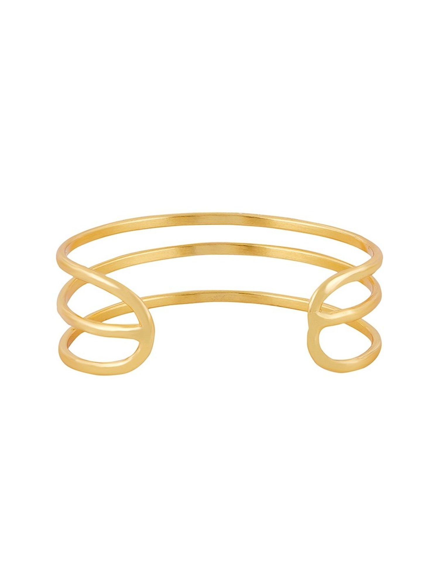 Teejh Navanya Golden Cuffs Bracelet for Women