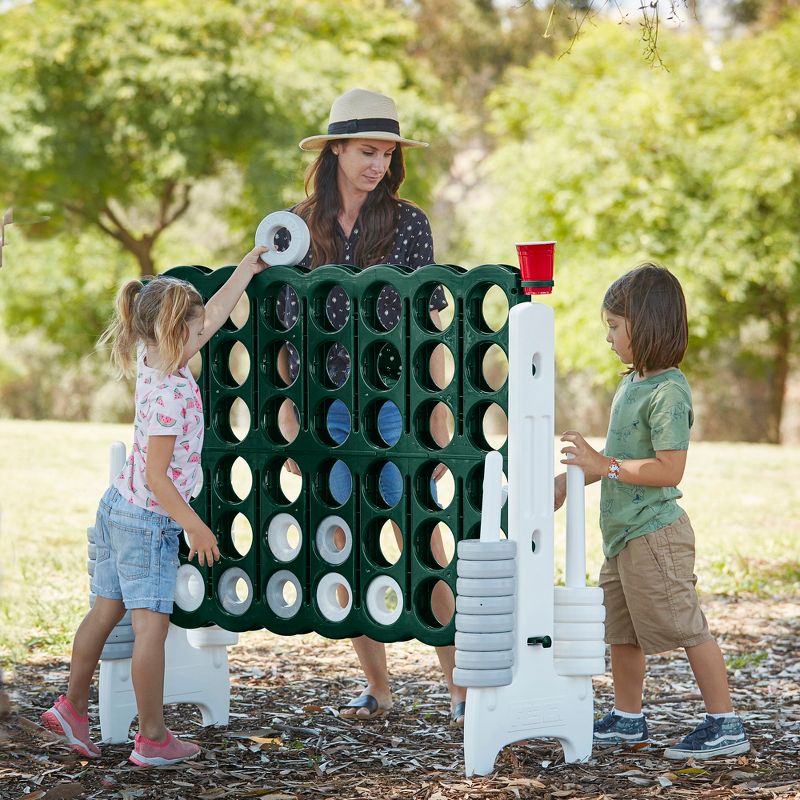 ECR4Kids Jumbo Four-To-Score Giant Game-Indoor/Outdoor 4-In-A-Row Connect - Green and White