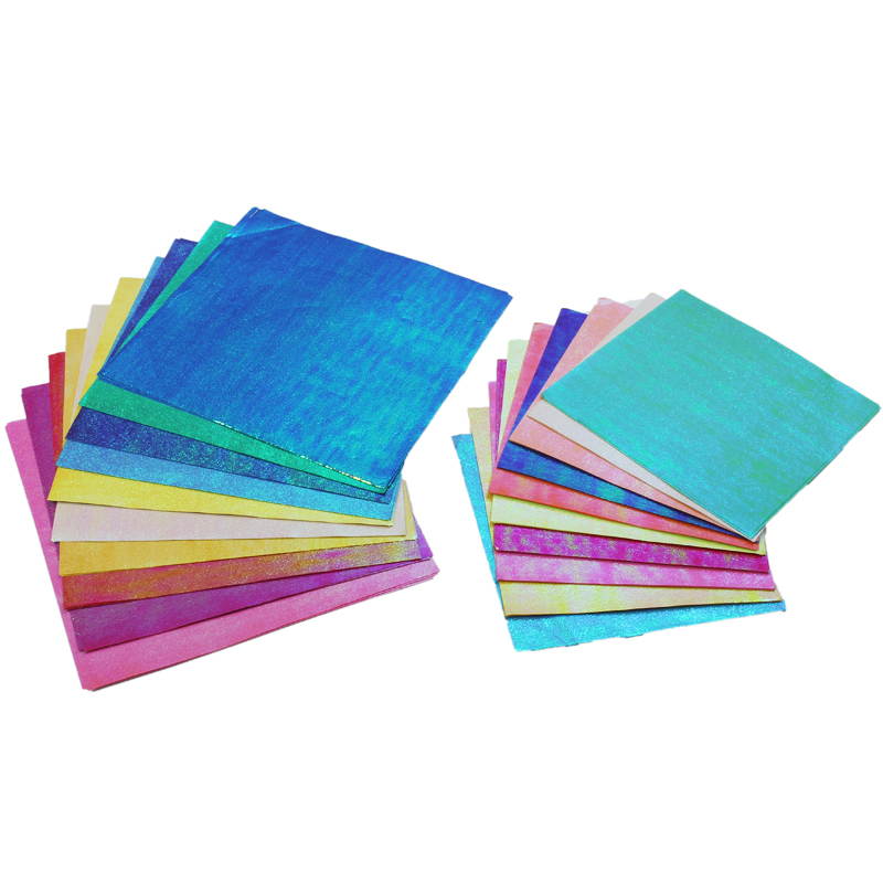 50Pcs/Set Square Origami Paper Single Sided Solid Color Shining Papers DIY Kids Folded Paper Craft Scrapbooking Decor 20/25cm