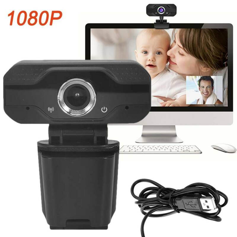 Rotatable HD Webcam with Microphone,1080P Webcam Computer Web Camera for PC Laptop Desktop Video Recording