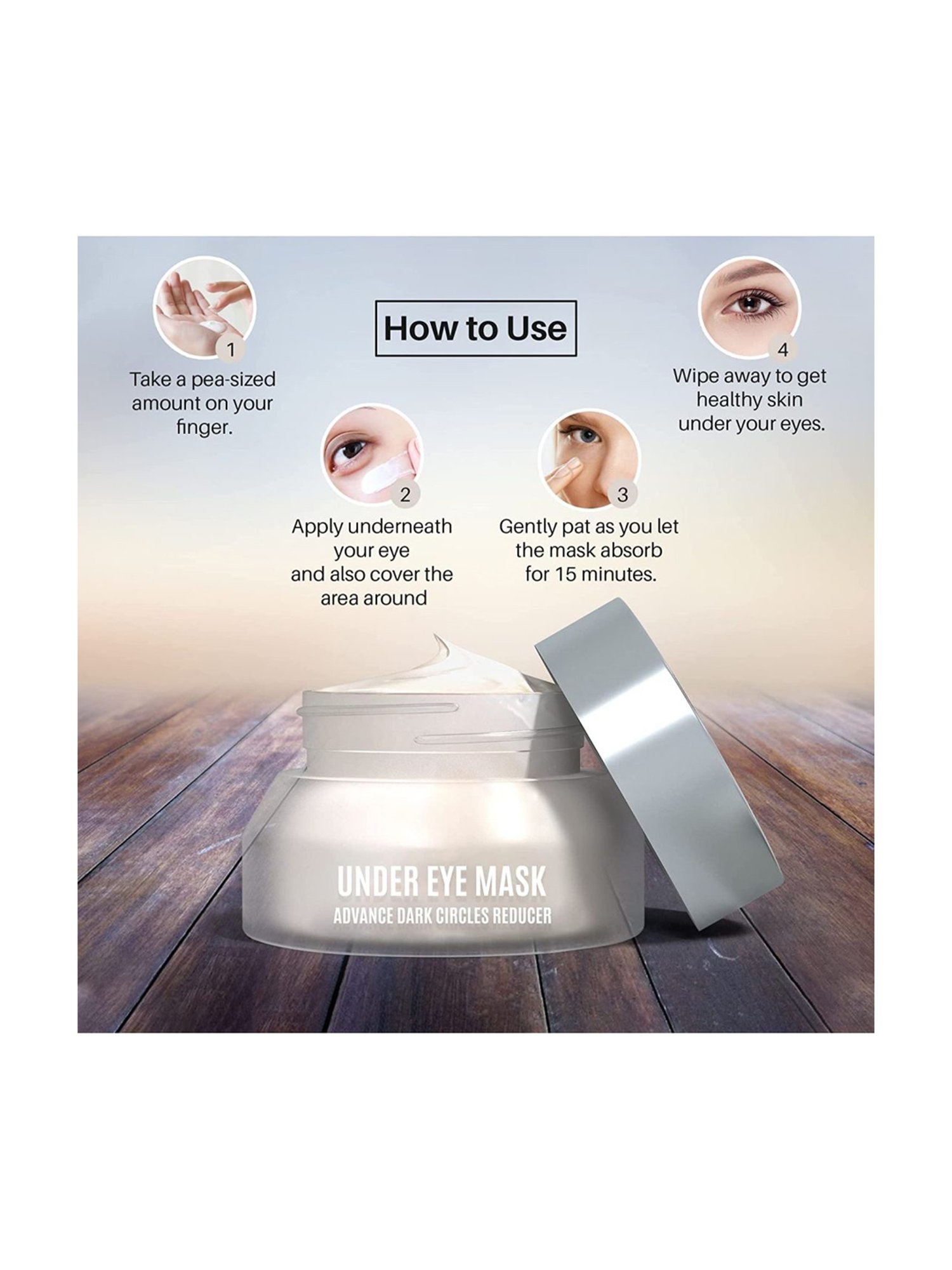 Cosmetofood Bioglam Under Eye Mask For Advance Dark Circle Reducer - 10 gm
