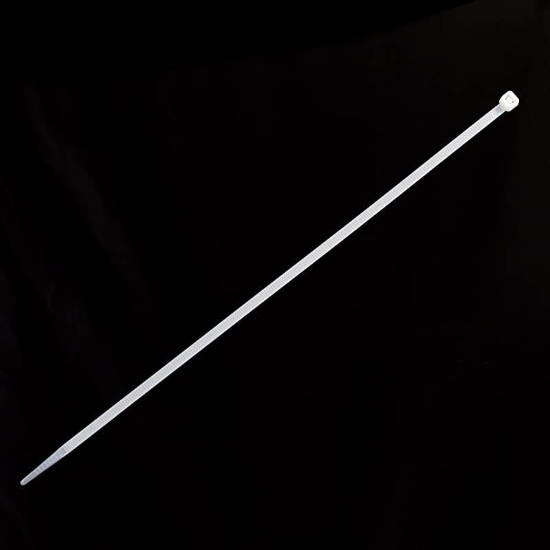 8" Nylon Cable Zip Ties (100 Pack)- Heavy Duty Industrial Grade Wire Ties 50 Pounds - Plastic Clear Cable Tie Mount - Tie Wraps Perfect for Organizing Wires, Home, Office Use