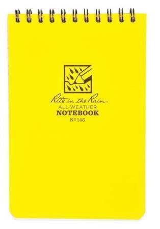 RITE IN THE RAIN 146 All Weather Pocket Notebook,Grid, 20 lb.