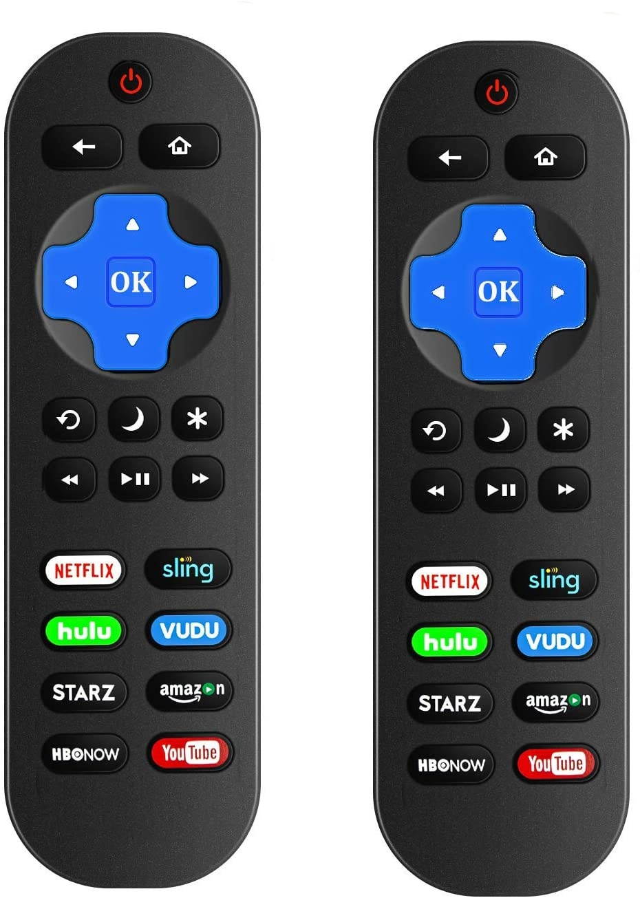 (2 Pack) Motiexic Remote Control Compatible with TCL Roku TV, 2020 Update Version with 8 Channel Shortcut Keys, 50S425 40S325 43S425 65S425 32S30132S325 65S405 32S305