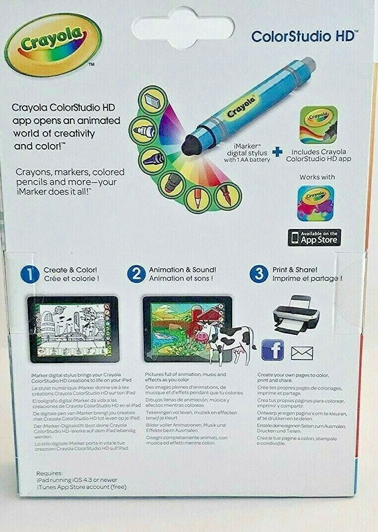 Crayola "  ColorStudio HD for Apple iPad " ANIMATED WORLD OF COLOR & DISCOVERY
