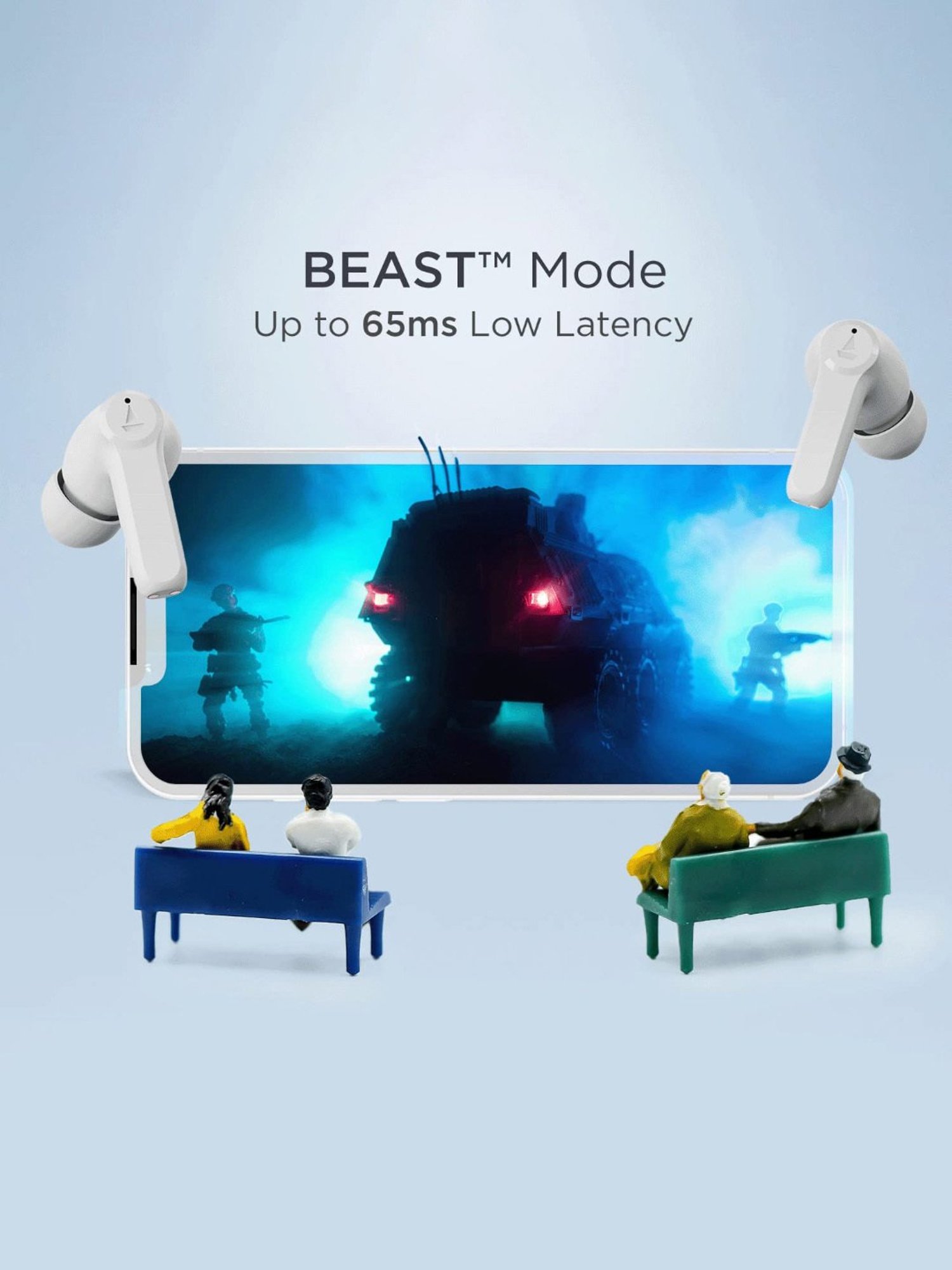 Boat Airdopes 393ANC with Hybrid ANC, Quad Mics ENx & 30Hrs Playback Bluetooth Earbuds (Ivory White)