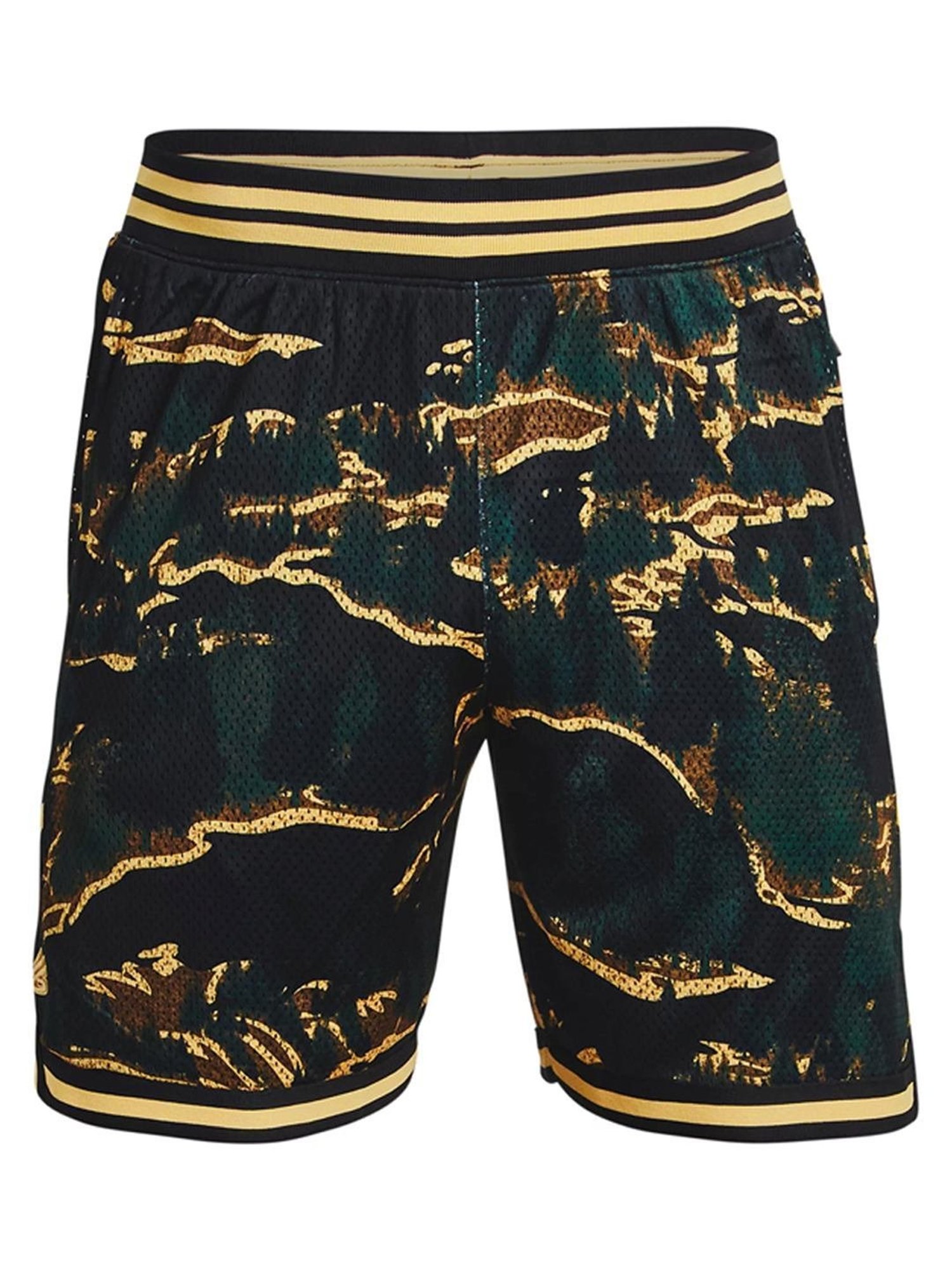 Under Armour Black Loose Fit Printed Sports Shorts