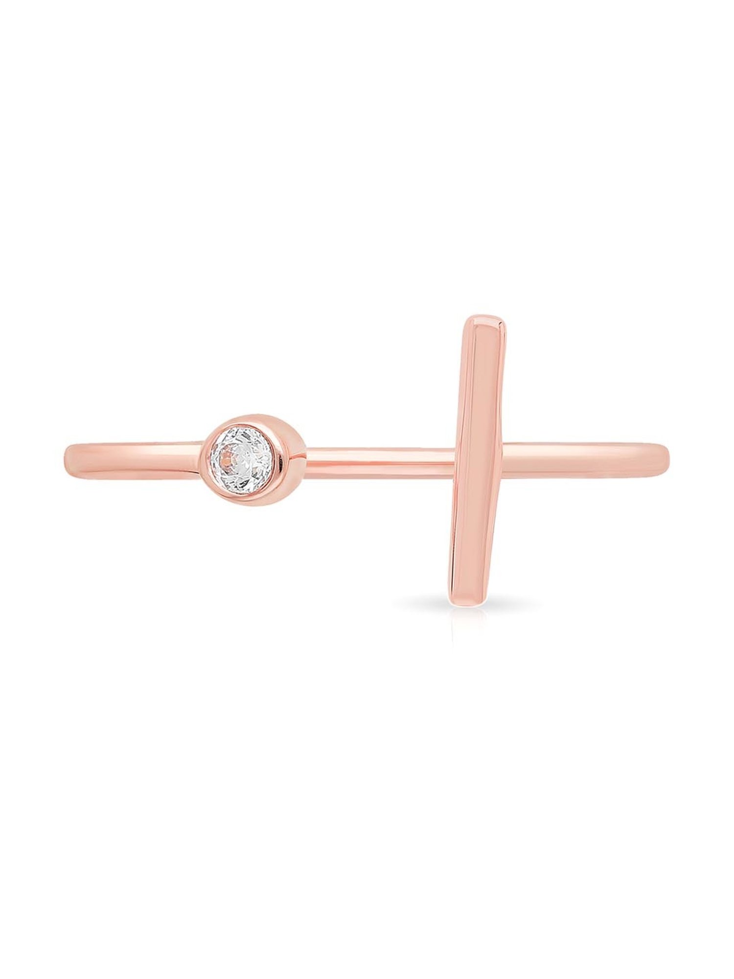 Malabar Gold and Diamonds 14k Gold Alphabet I Ring for Women