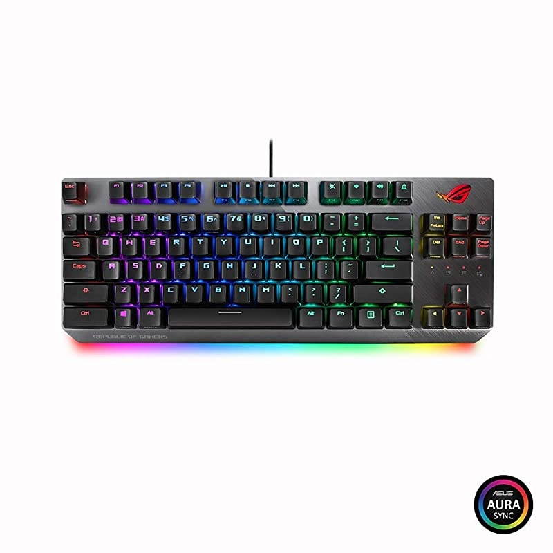 RGB Mechanical Gaming Keyboard ROG Strix Scope TKL | Cherry MX Brown Switches | 2X Wider Ctrl Key for FPS Precision | Gaming Keyboard for PC
