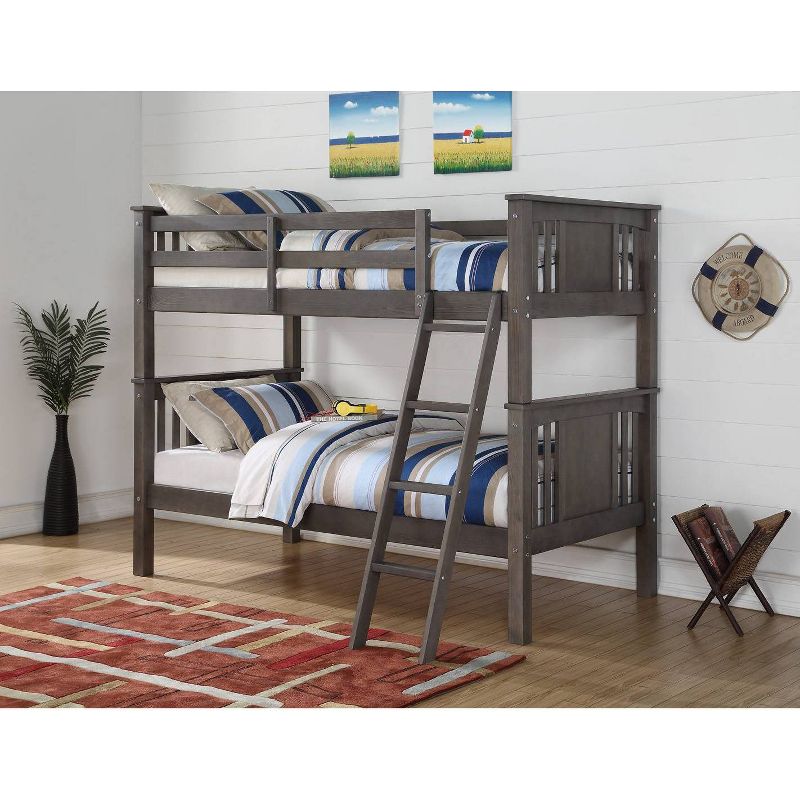 Princeton Bunk Bed Slate Gray - Donco Kids