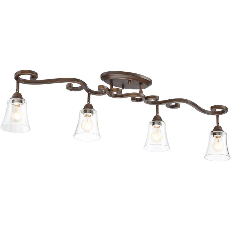 Pro Track Myrna Bronze Scroll Track Fixture with 4-Lights