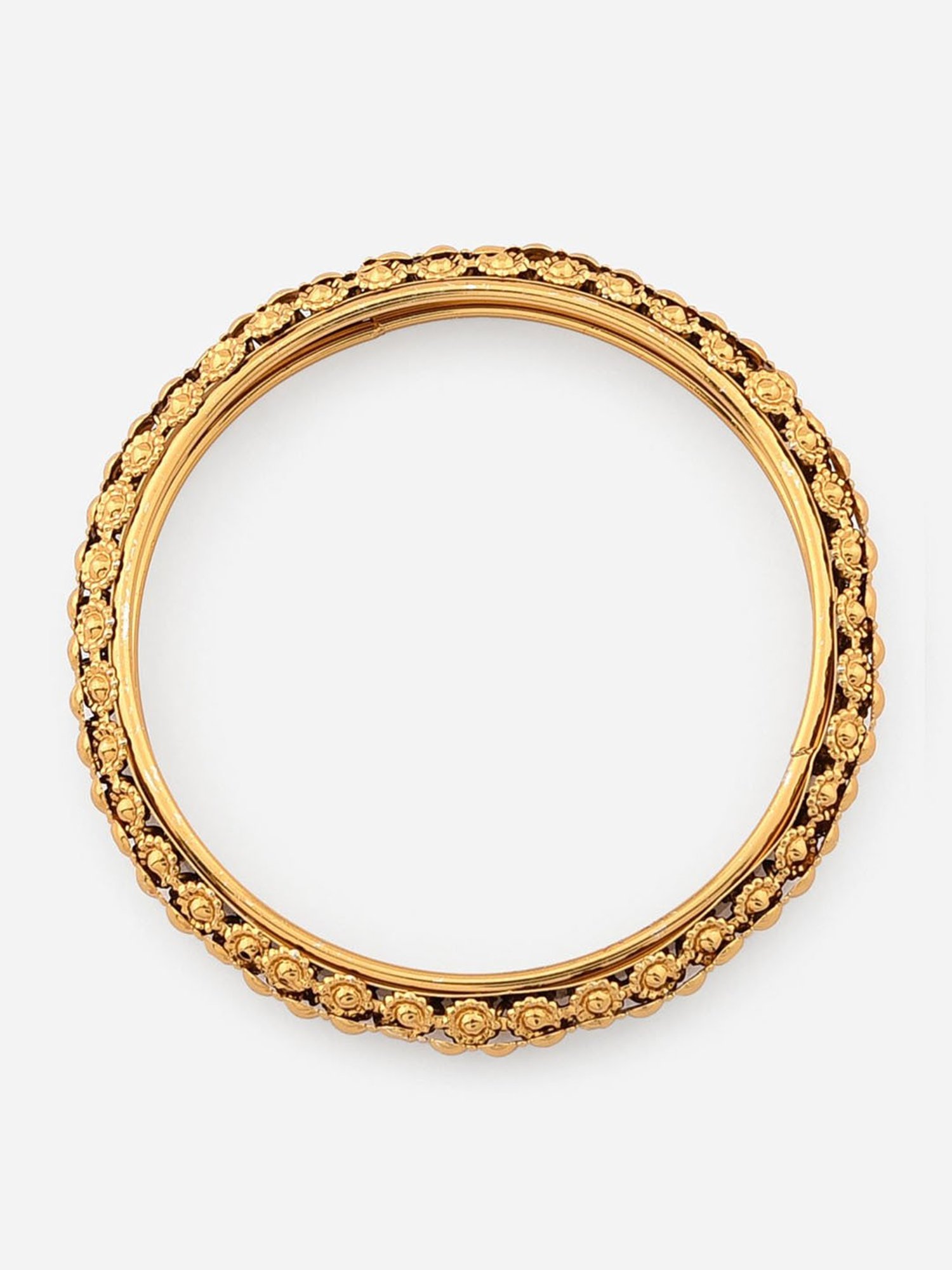 Fida Gold-Plated Temple Bangles for Women - Set of 4