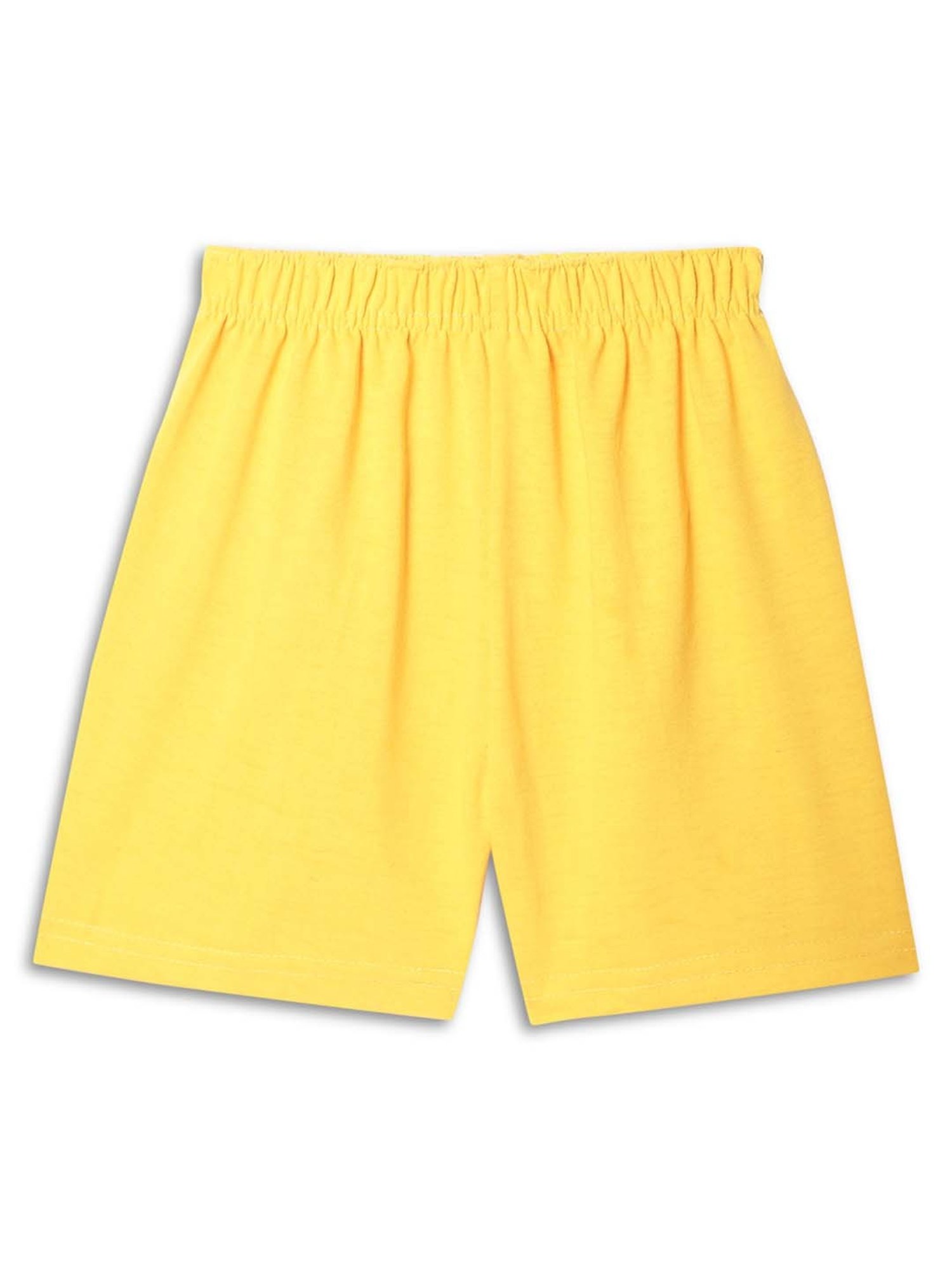 Vimal Jonney Boys Yellow & Rust Printed Shorts (Pack of 2)