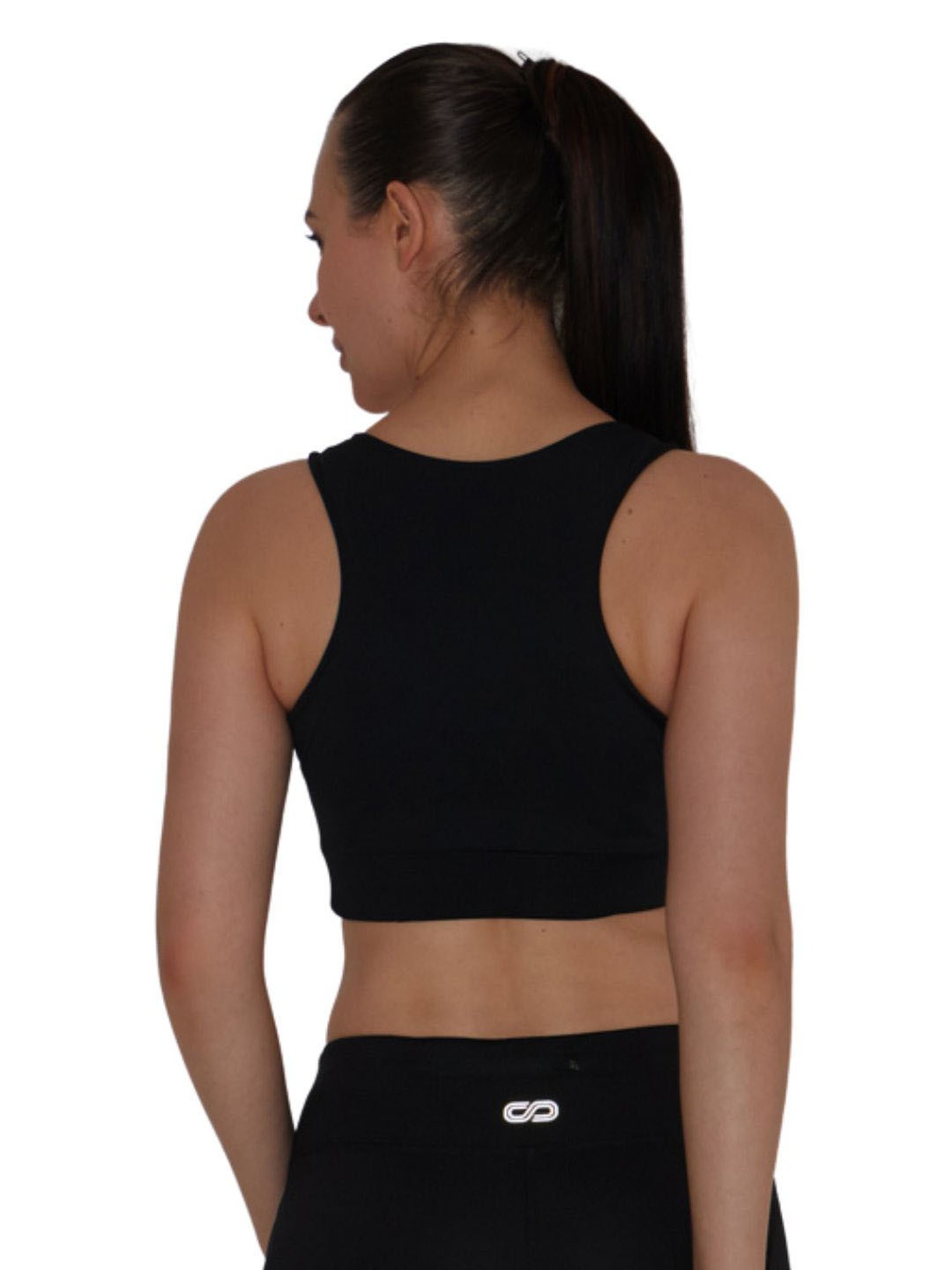SILVERTRAQ Black Striped Crop Top